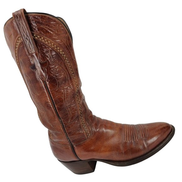 Lucchese Other - Vintage Lucchese San Antonio Men 8.5D Brown Leather Classic Cowboy Western Boots